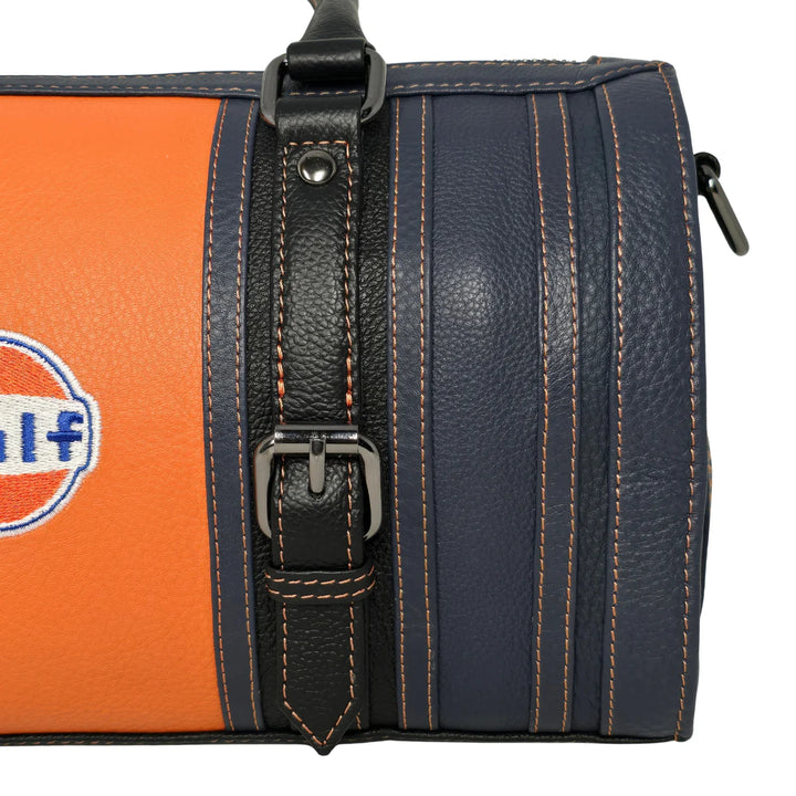 Women's Gulf Leather Pop-the-Clutch Handbag in Navy