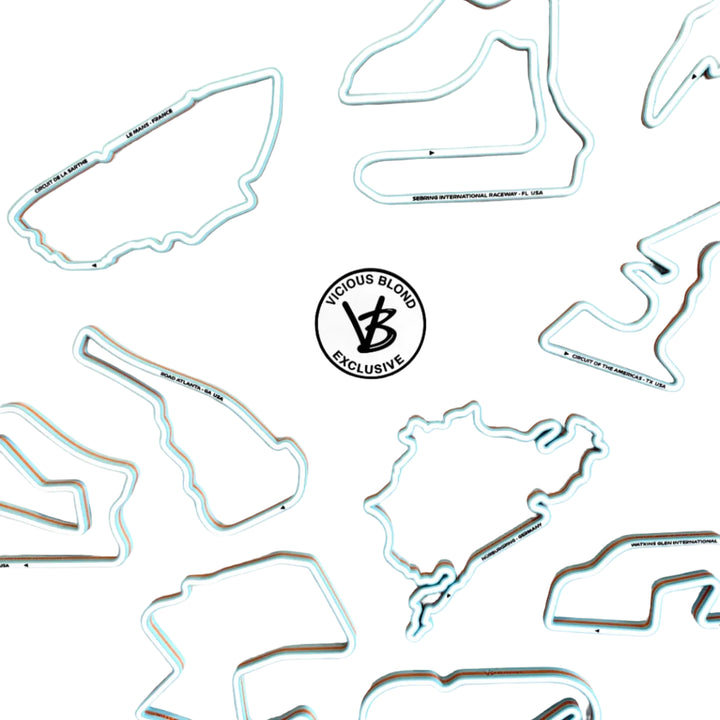 Track Maps - set of 5 in Gulf Blue