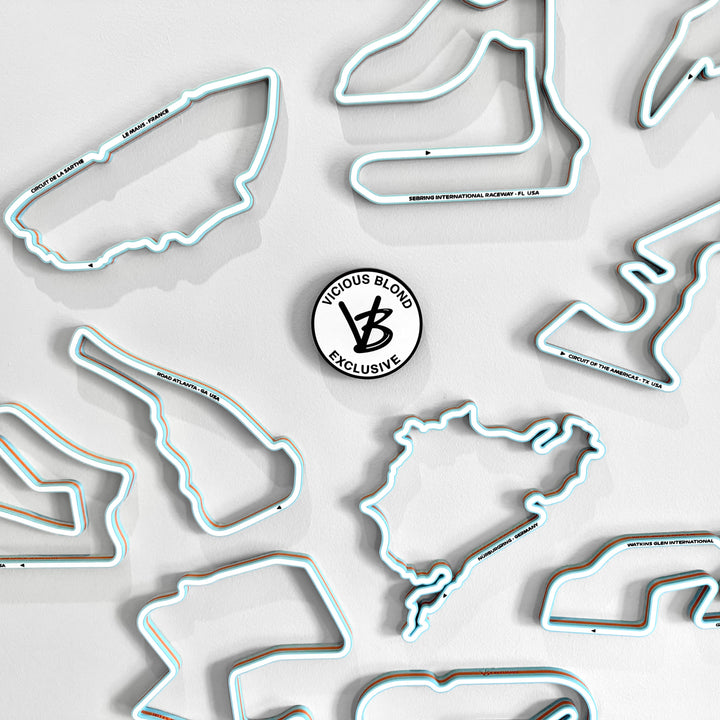 Track Maps - set of 5 in Gulf Blue