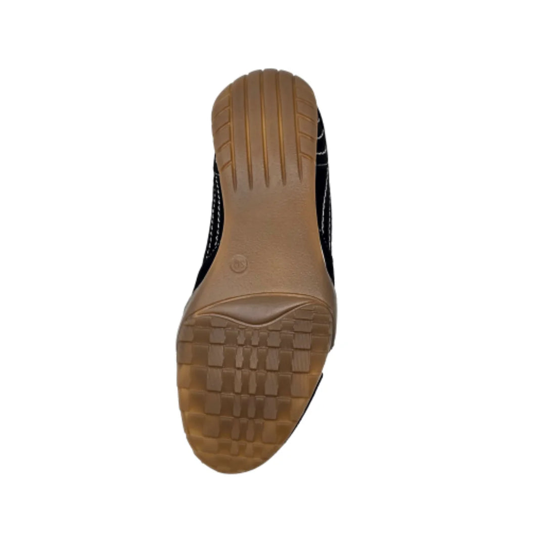 Women's Racing Sneaker in Black and Gold