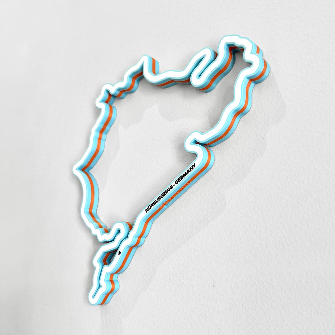 Track Maps - set of 5 in Gulf Blue