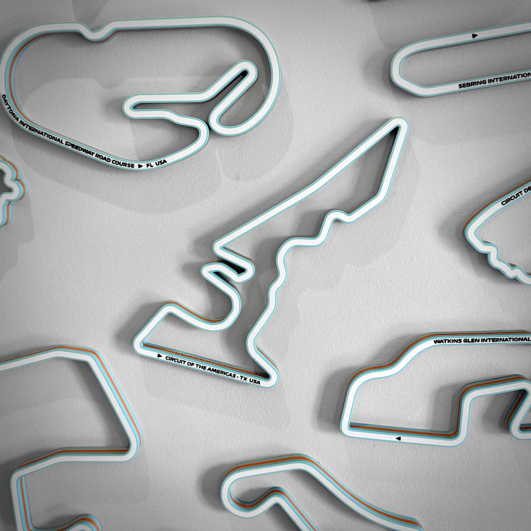 Track Maps - set of 5 in Gulf Blue