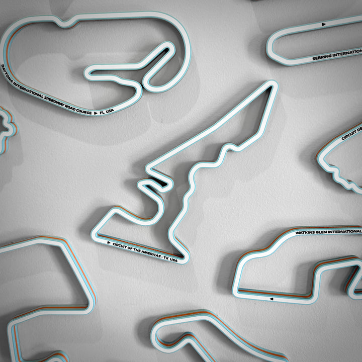 Track Maps - set of 5 in Gulf Blue