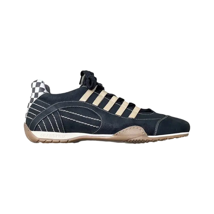 Men's Racing Sneaker in Black & Gold