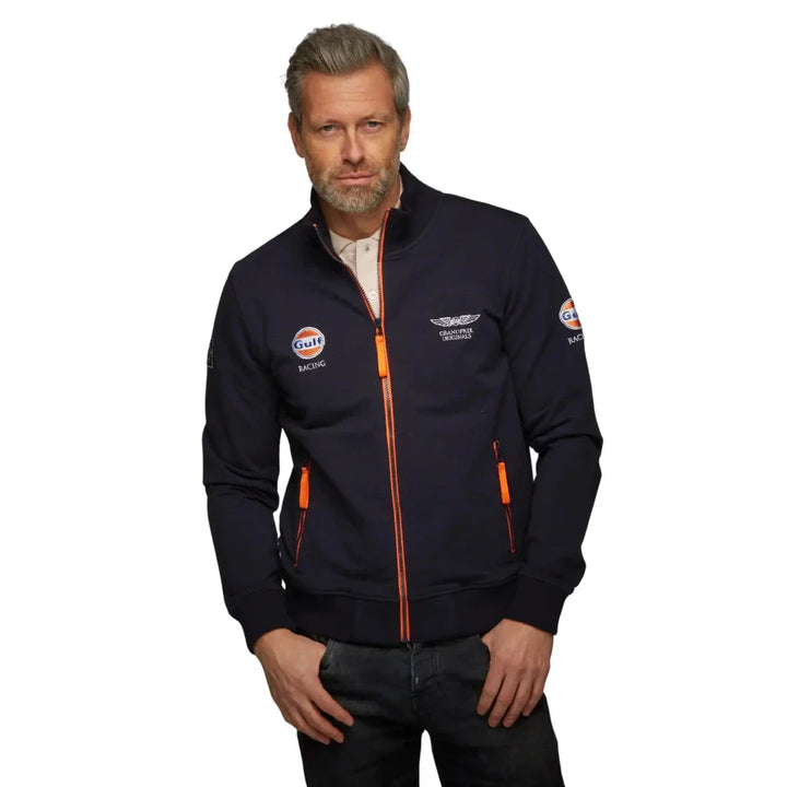 Men's Gulf Raceway Cotton Zip Jacket in Navy