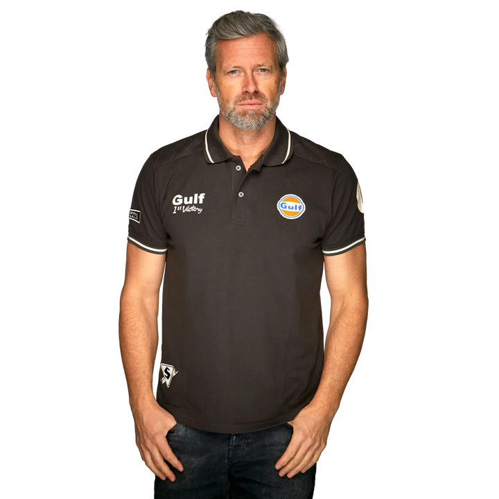 Gulf Vintage Polo in Anthracite