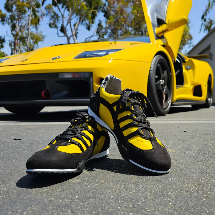 Men's Racing Sneaker in High-Octane Yellow