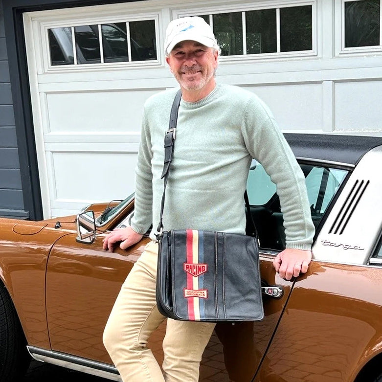 Vintage Leather Silverstone Messenger Bag