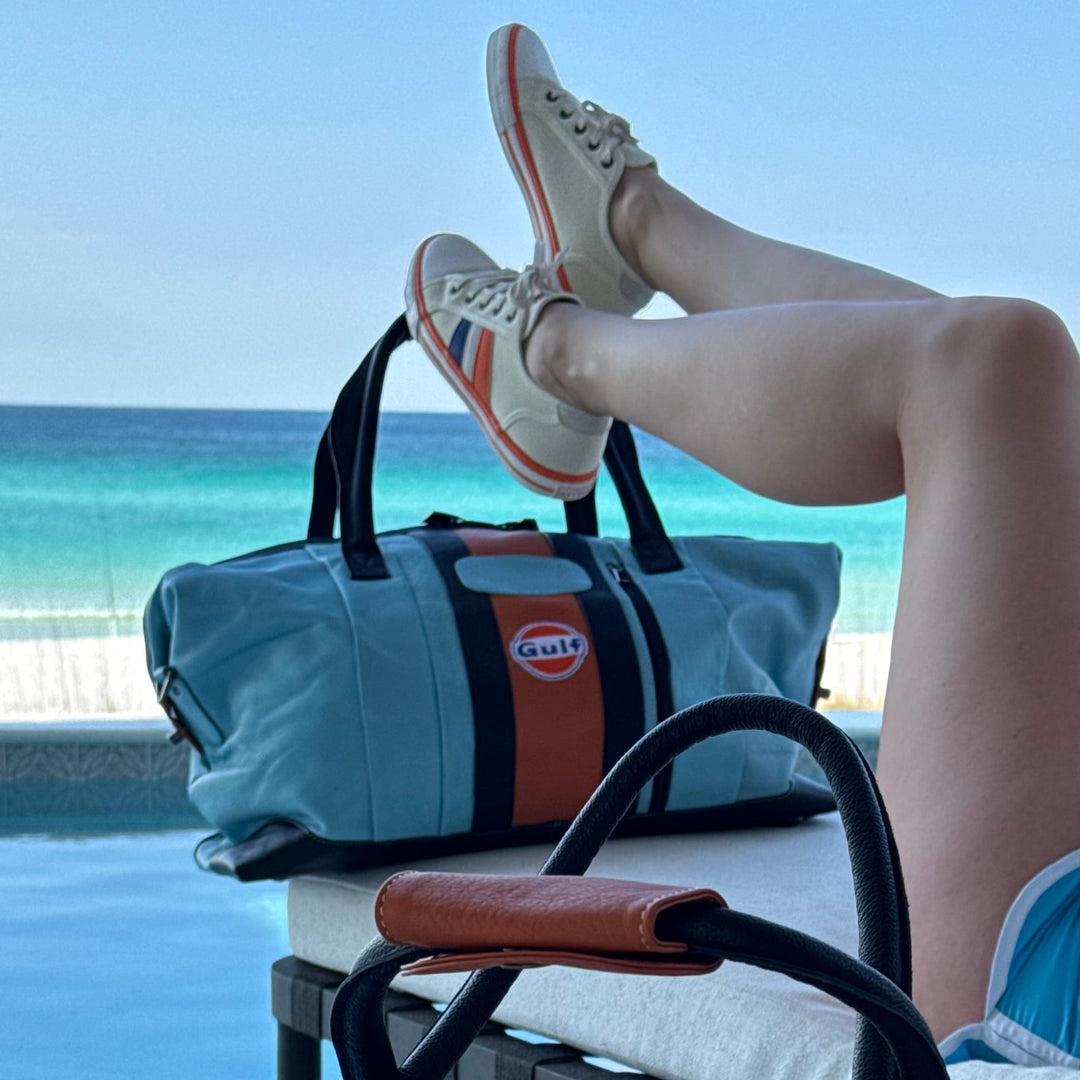 Women's Gulf Low-Top Canvas Sneakers in Cream Striped