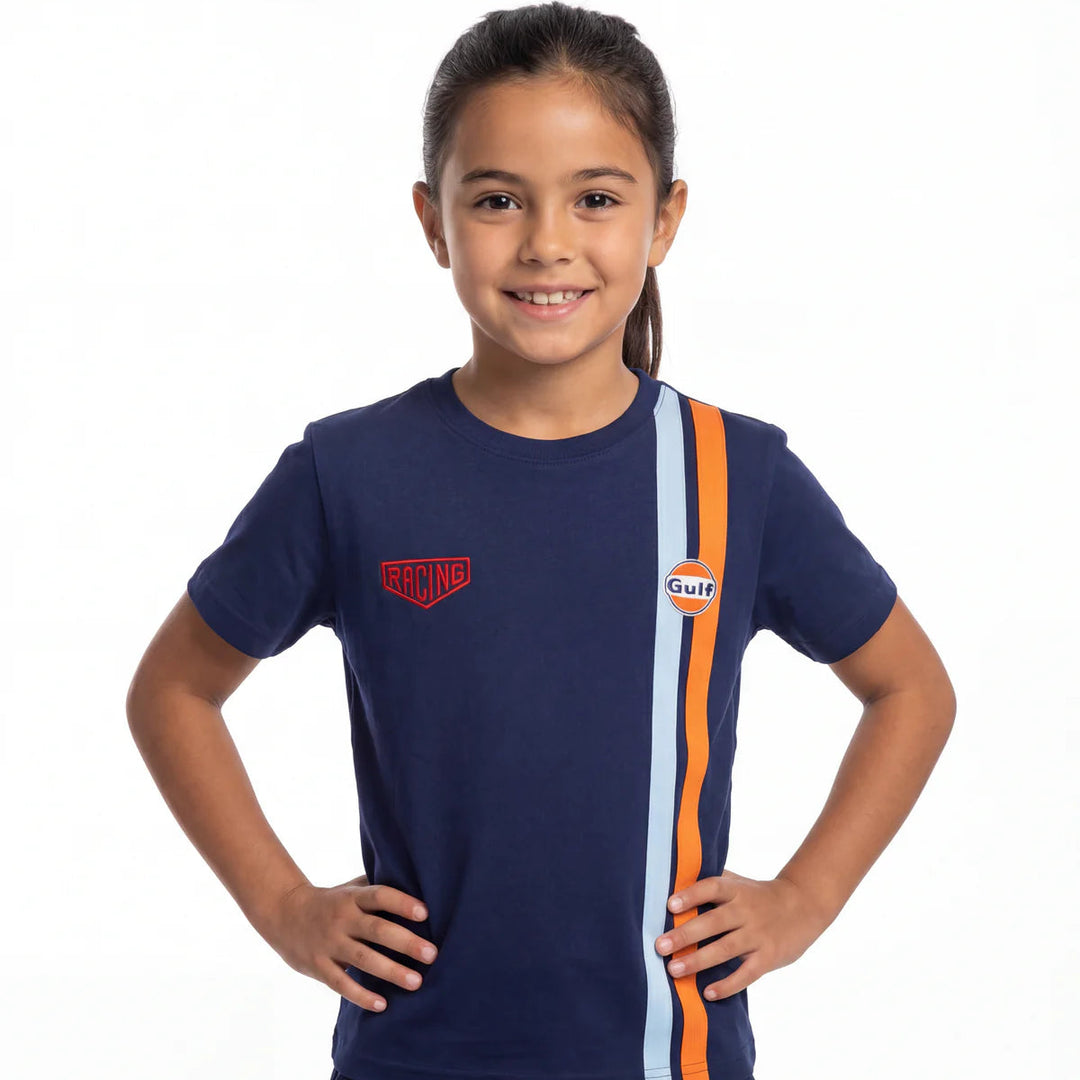 Kids Gulf Striped T-Shirt in Navy
