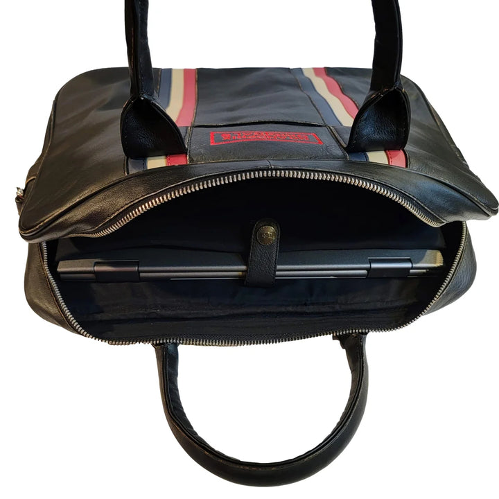 Vintage Leather Mission Possible Laptop Brief
