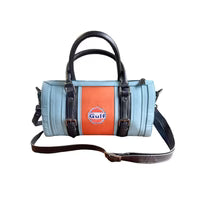 Women's Gulf Leather Pop-the-Clutch Handbag in Gulf Blue