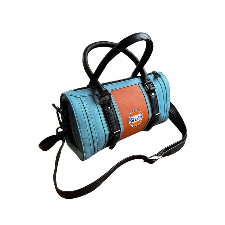 Women's Gulf Leather Pop-the-Clutch Handbag in Gulf Blue