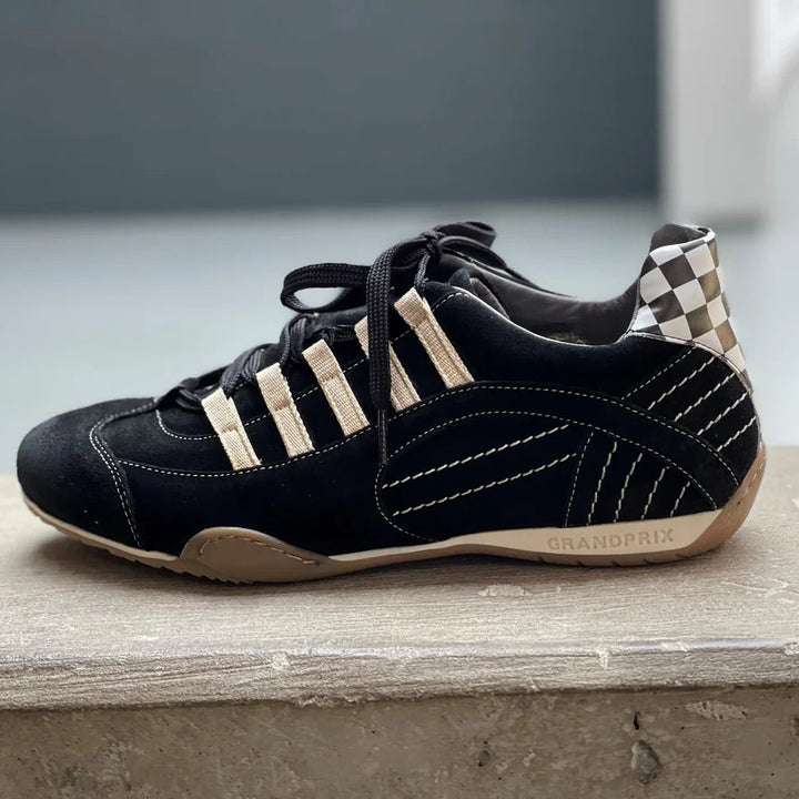 Men's Racing Sneaker in Black & Gold