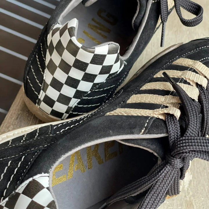 Men's Racing Sneaker in Black & Gold